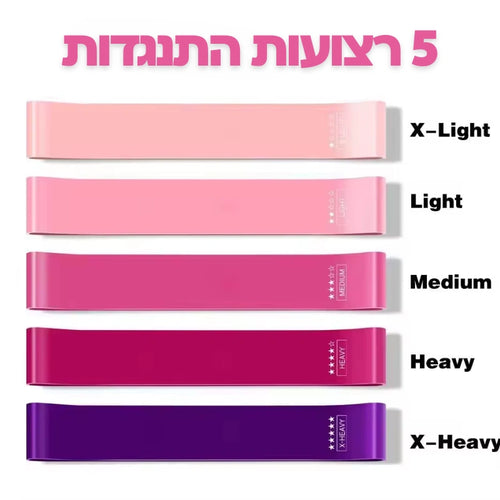 סט רצועות התנגדות לחיזוק השרירים