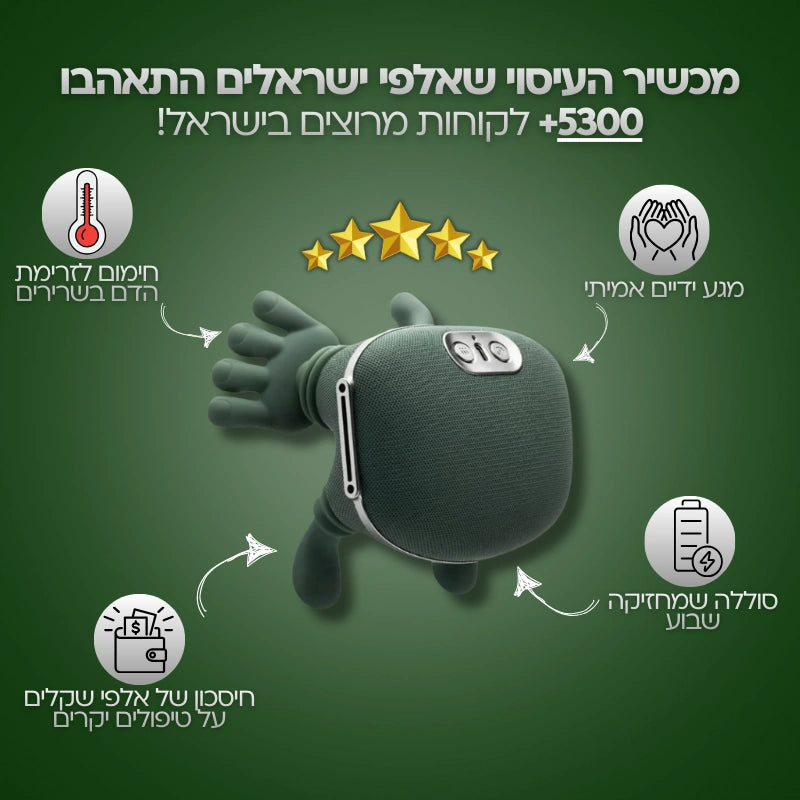 מכשיר חדשני להקלה מיידית בכאבים כרוניים ללא יציאה מהבית